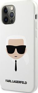 Karl Lagerfeld Karl Lagerfeld KLHCP12MSLKHWH iPhone 12/12 Pro 6,1" biały/white hardcase Silicone Karl`s Head 2