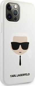 Karl Lagerfeld Karl Lagerfeld KLHCP12MSLKHWH iPhone 12/12 Pro 6,1" biały/white hardcase Silicone Karl`s Head 4