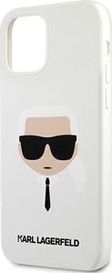 Karl Lagerfeld Karl Lagerfeld KLHCP12MSLKHWH iPhone 12/12 Pro 6,1" biały/white hardcase Silicone Karl`s Head 6