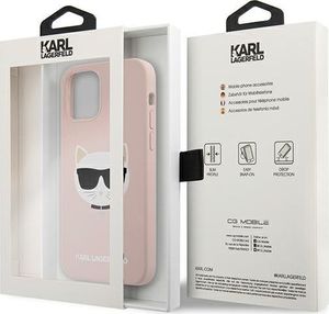Karl Lagerfeld Karl Lagerfeld KLHCP12SSLCHLP iPhone 12 mini 5,4" hardcase jasno różowy/light pink Silicone Choupette 8