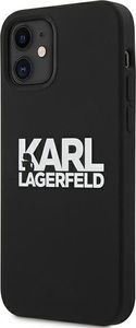 Karl Lagerfeld Karl Lagerfeld KLHCP12SSLKLRBK iPhone 12 mini 5,4" Silicone Stack Logo czarny/black 2