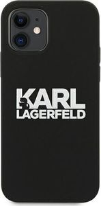 Karl Lagerfeld Karl Lagerfeld KLHCP12SSLKLRBK iPhone 12 mini 5,4" Silicone Stack Logo czarny/black 3