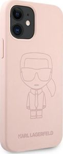 Karl Lagerfeld Karl Lagerfeld KLHCP12SSILTTPI iPhone 12 mini 5,4" Silicone Ikonik Outline różowy/pink 4