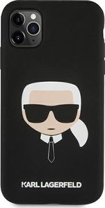Karl Lagerfeld Karl Lagerfeld KLHCN58SLKHBK iPhone 11 Pro czarny/black hardcase Silicone Karl`s Head 3