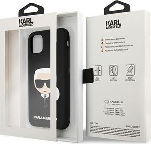 Karl Lagerfeld Karl Lagerfeld KLHCN58SLKHBK iPhone 11 Pro czarny/black hardcase Silicone Karl`s Head 8