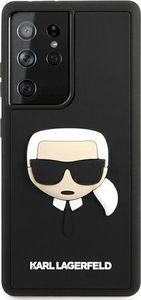 Karl Lagerfeld Karl Lagerfeld KLHCS21LKH3DBK S21 Ultra G998 czarny/black hardcase 3D Rubber Karl`s Head 3