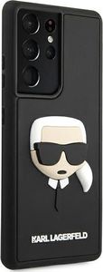 Karl Lagerfeld Karl Lagerfeld KLHCS21LKH3DBK S21 Ultra G998 czarny/black hardcase 3D Rubber Karl`s Head 4