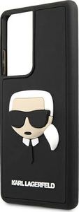 Karl Lagerfeld Karl Lagerfeld KLHCS21LKH3DBK S21 Ultra G998 czarny/black hardcase 3D Rubber Karl`s Head 6