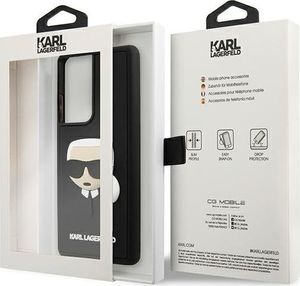 Karl Lagerfeld Karl Lagerfeld KLHCS21LKH3DBK S21 Ultra G998 czarny/black hardcase 3D Rubber Karl`s Head 8