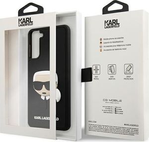 Karl Lagerfeld Karl Lagerfeld KLHCS21MKH3DBK S21+ G996 czarny/black hardcase 3D Rubber Karl`s Head 8