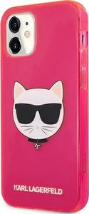 Karl Lagerfeld Karl Lagerfeld KLHCP12SCHTRP iPhone 12 mini 5,4" różowy/pink hardcase Glitter Choupette Fluo 2