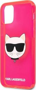 Karl Lagerfeld Karl Lagerfeld KLHCP12SCHTRP iPhone 12 mini 5,4" różowy/pink hardcase Glitter Choupette Fluo 6