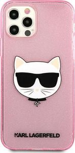 Karl Lagerfeld Karl Lagerfeld KLHCP12LCHTUGLP iPhone 12 Pro Max 6,7" różowy/pink hardcase Glitter Choupette 3
