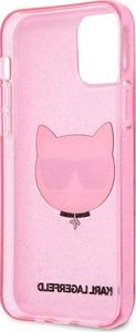 Karl Lagerfeld Karl Lagerfeld KLHCP12LCHTUGLP iPhone 12 Pro Max 6,7" różowy/pink hardcase Glitter Choupette 7
