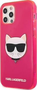 Karl Lagerfeld Karl Lagerfeld KLHCP12MCHTRP iPhone 12/12 Pro 6,1" różowy/pink hardcase Glitter Choupette Fluo 2