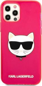 Karl Lagerfeld Karl Lagerfeld KLHCP12MCHTRP iPhone 12/12 Pro 6,1" różowy/pink hardcase Glitter Choupette Fluo 3