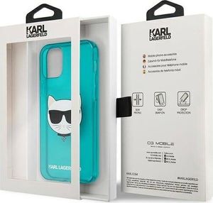 Karl Lagerfeld Karl Lagerfeld KLHCP12LCHTRB iPhone 12 Pro Max 6,7" niebieski/blue hardcase Glitter Choupette Fluo 8
