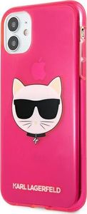 Karl Lagerfeld Karl Lagerfeld KLHCN61CHTRP iPhone 11 różowy/pink hardcase Glitter Choupette Fluo 2