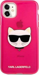 Karl Lagerfeld Karl Lagerfeld KLHCN61CHTRP iPhone 11 różowy/pink hardcase Glitter Choupette Fluo 3