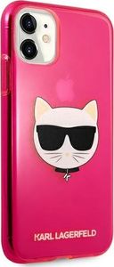 Karl Lagerfeld Karl Lagerfeld KLHCN61CHTRP iPhone 11 różowy/pink hardcase Glitter Choupette Fluo 4