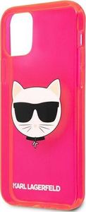 Karl Lagerfeld Karl Lagerfeld KLHCP12LCHTRP iPhone 12 Pro Max 6,7" różowy/pink hardcase Glitter Choupette Fluo 6
