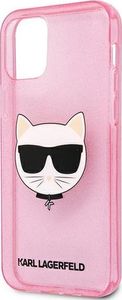 Karl Lagerfeld Karl Lagerfeld KLHCP12MCHTUGLP iPhone 12/12 Pro 6,1" różowy/pink hardcase Glitter Choupette 6