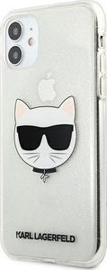 Karl Lagerfeld Karl Lagerfeld KLHCN61CHTUGLS iPhone 11 srebrny/silver hardcase Glitter Choupette 2