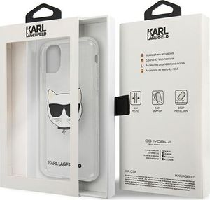 Karl Lagerfeld Karl Lagerfeld KLHCN61CHTUGLS iPhone 11 srebrny/silver hardcase Glitter Choupette 8