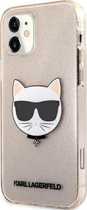 Karl Lagerfeld Karl Lagerfeld KLHCP12SCHTUGLGO iPhone 12 mini 5,4" złoty/gold hardcase Glitter Choupette 2