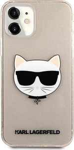Karl Lagerfeld Karl Lagerfeld KLHCP12SCHTUGLGO iPhone 12 mini 5,4" złoty/gold hardcase Glitter Choupette 3