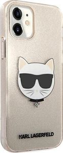 Karl Lagerfeld Karl Lagerfeld KLHCP12SCHTUGLGO iPhone 12 mini 5,4" złoty/gold hardcase Glitter Choupette 4