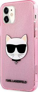 Karl Lagerfeld Karl Lagerfeld KLHCP12SCHTUGLP iPhone 12 mini 5,4" różowy/pink hardcase Glitter Choupette 2