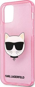 Karl Lagerfeld Karl Lagerfeld KLHCP12SCHTUGLP iPhone 12 mini 5,4" różowy/pink hardcase Glitter Choupette 6