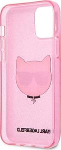 Karl Lagerfeld Karl Lagerfeld KLHCP12SCHTUGLP iPhone 12 mini 5,4" różowy/pink hardcase Glitter Choupette 7