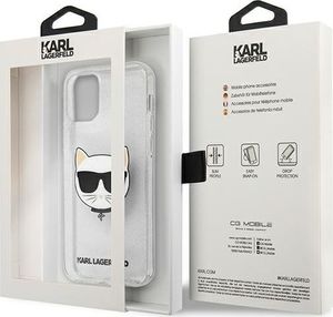Karl Lagerfeld Karl Lagerfeld KLHCP12LCHTUGLS iPhone 12 Pro Max 6,7" srebrny/silver hardcase Glitter Choupette 8