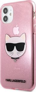 Karl Lagerfeld Karl Lagerfeld KLHCN61CHTUGLP iPhone 11 różowy/pink hardcase Glitter Choupette 2