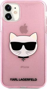 Karl Lagerfeld Karl Lagerfeld KLHCN61CHTUGLP iPhone 11 różowy/pink hardcase Glitter Choupette 3