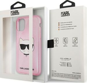 Karl Lagerfeld Karl Lagerfeld KLHCN61CHTUGLP iPhone 11 różowy/pink hardcase Glitter Choupette 8