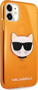 Karl Lagerfeld Karl Lagerfeld KLHCN61CHTRO iPhone 11 pomarańczowy/orange hardcase Glitter Choupette Fluo 4