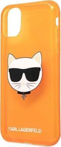 Karl Lagerfeld Karl Lagerfeld KLHCN61CHTRO iPhone 11 pomarańczowy/orange hardcase Glitter Choupette Fluo 6