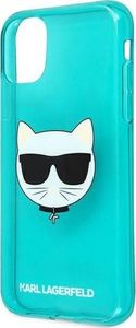 Karl Lagerfeld Karl Lagerfeld KLHCN61CHTRB iPhone 11 niebieski/blue hardcase Glitter Choupette Fluo 6