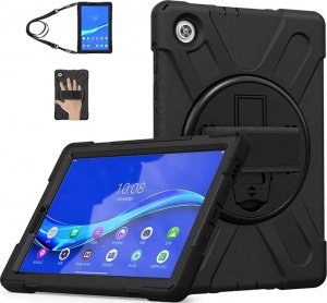 Etui na tablet Strado Etui Armor z paskiem uchwytem Strap do Lenovo Tab M10 TB-X306X/X306F (Czarne) uniwersalny 2