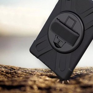 Etui na tablet Strado Etui Armor z paskiem uchwytem Strap do Lenovo Tab M10 TB-X306X/X306F (Czarne) uniwersalny 3