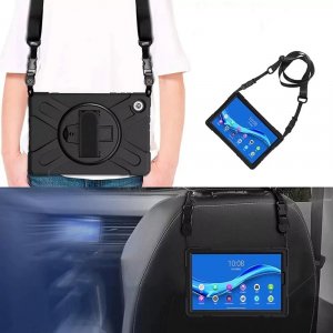 Etui na tablet Strado Etui Armor z paskiem uchwytem Strap do Lenovo Tab M10 TB-X306X/X306F (Czarne) uniwersalny 4