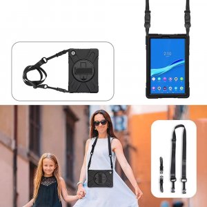 Etui na tablet Strado Etui Armor z paskiem uchwytem Strap do Lenovo Tab M10 TB-X306X/X306F (Czarne) uniwersalny 5