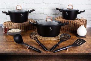 Berlinger Haus Zestaw garnków granitowych berlinger haus bh-6154 black rose! 2