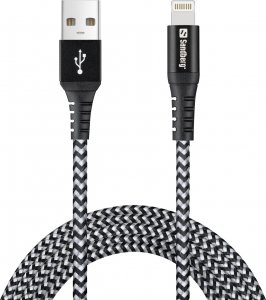 Kabel USB Sandberg USB-A - Lightning 2 m Biało-czarny (441-41) 1