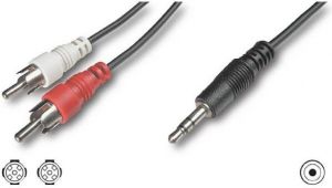 Kabel Techly Jack 3.5mm - RCA (Cinch) x2 0.5m czarny (504402) 2