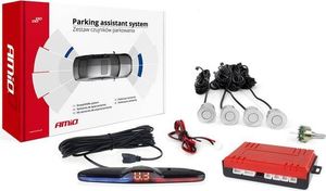 AMiO Zestaw czujników parkowania, Max LED 4 Sensory, Srebrne 1