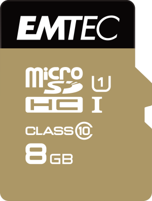 Karta Emtec Elite Gold MicroSDXC 8 GB Class 10 UHS-I/U1  (ECMSDM8GHC10GP) 1